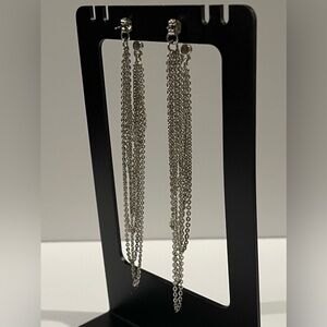 New Bijoux Terner Silver Chain Dangle Earrings